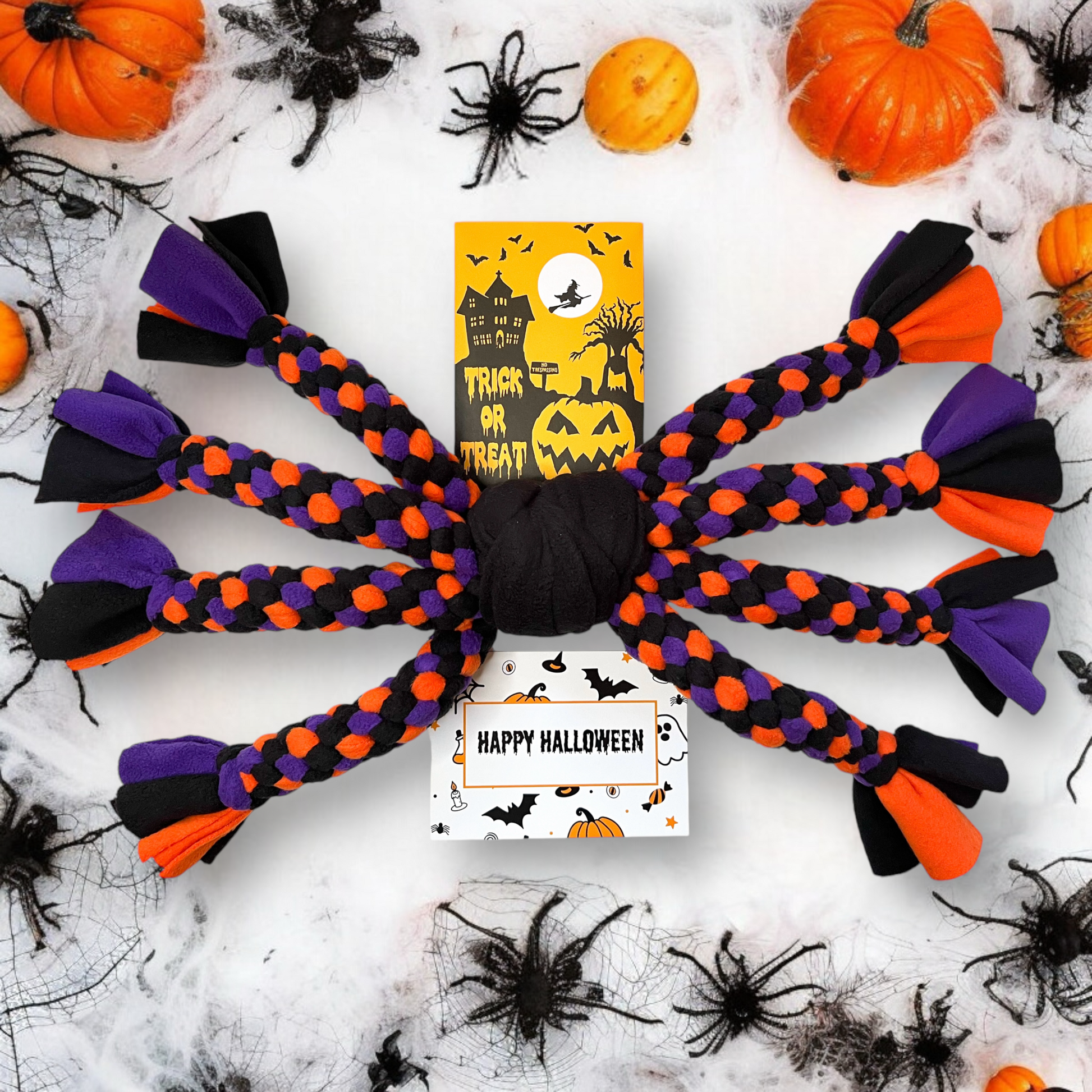 Halloween spider dog toy