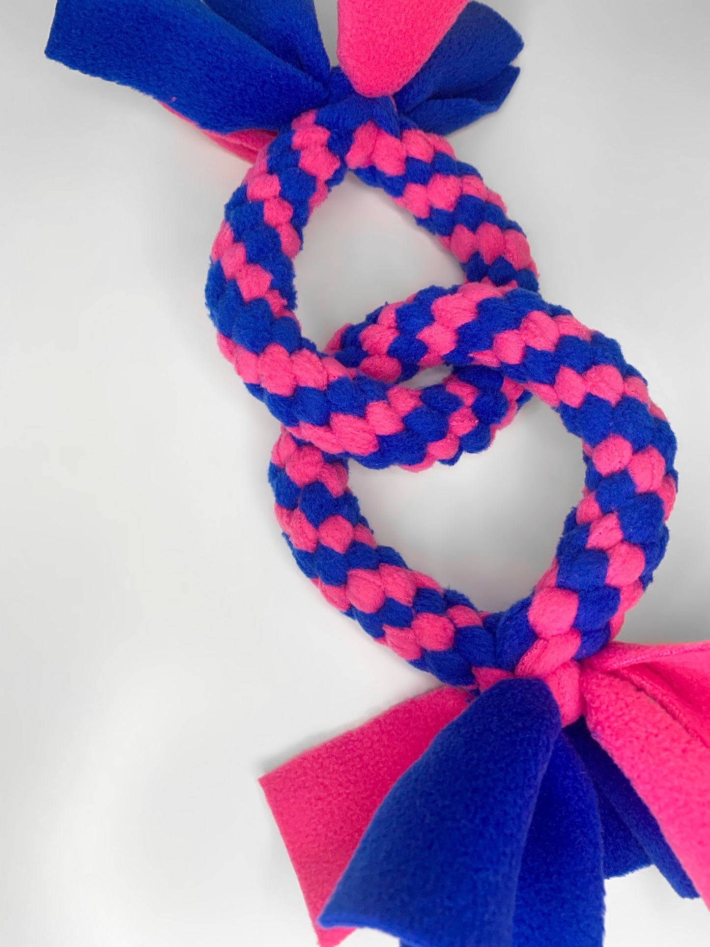 Small Double Circle Tug - Pink and Blue