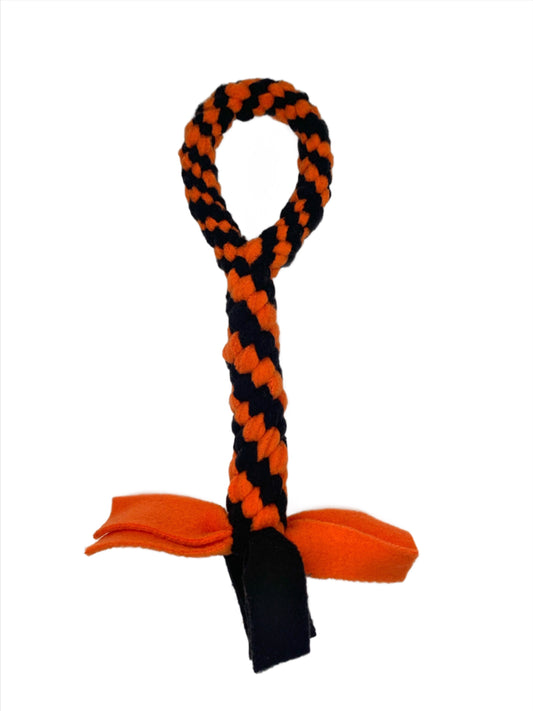 Small Loop Tug Toy - Orange and Black