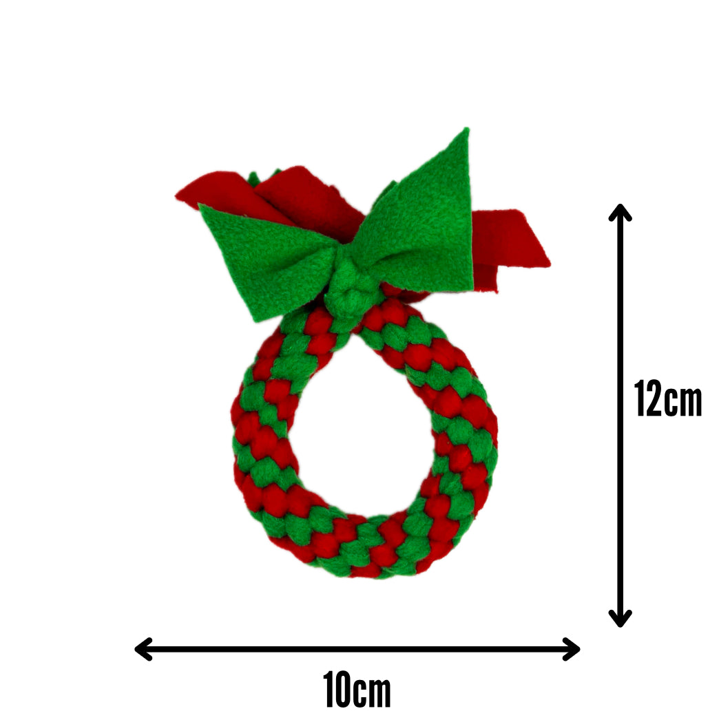 Mini Christmas Wreath Dog Toy