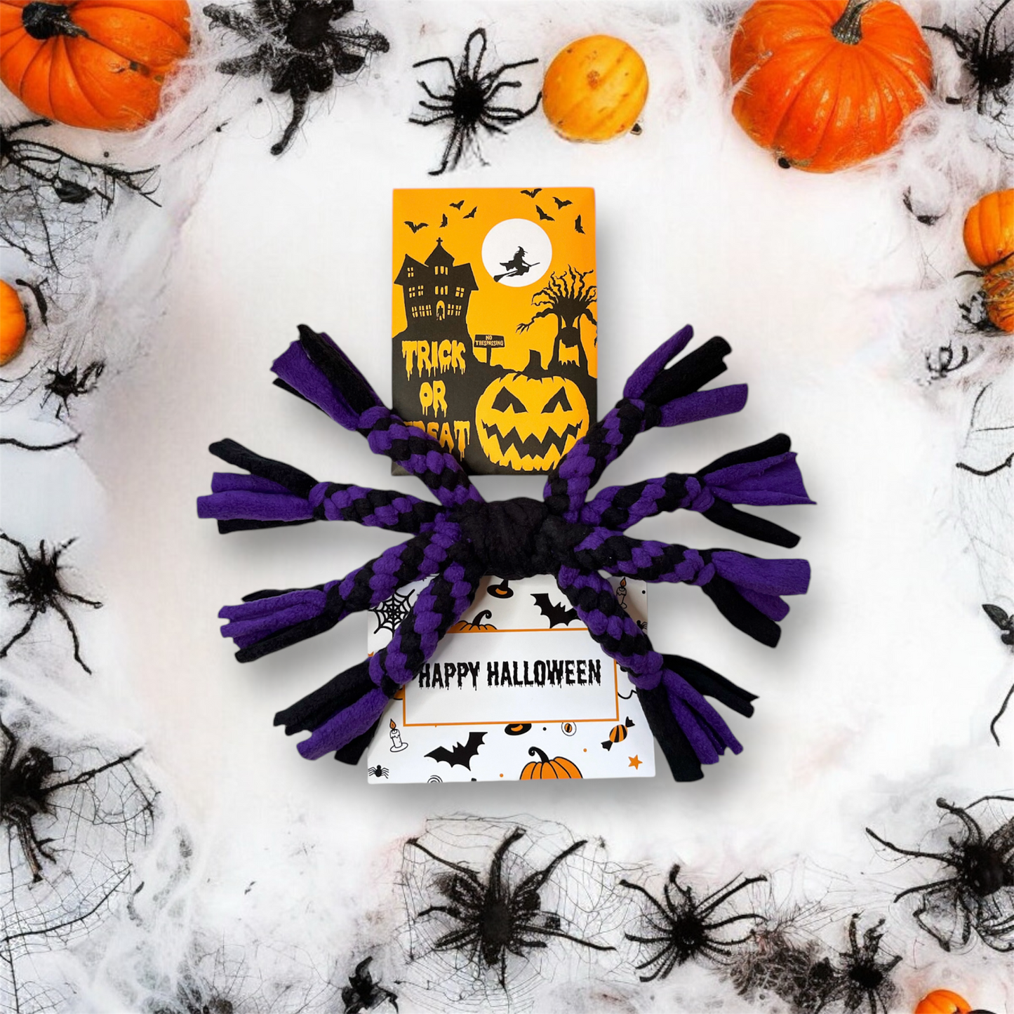 Halloween spider dog toy